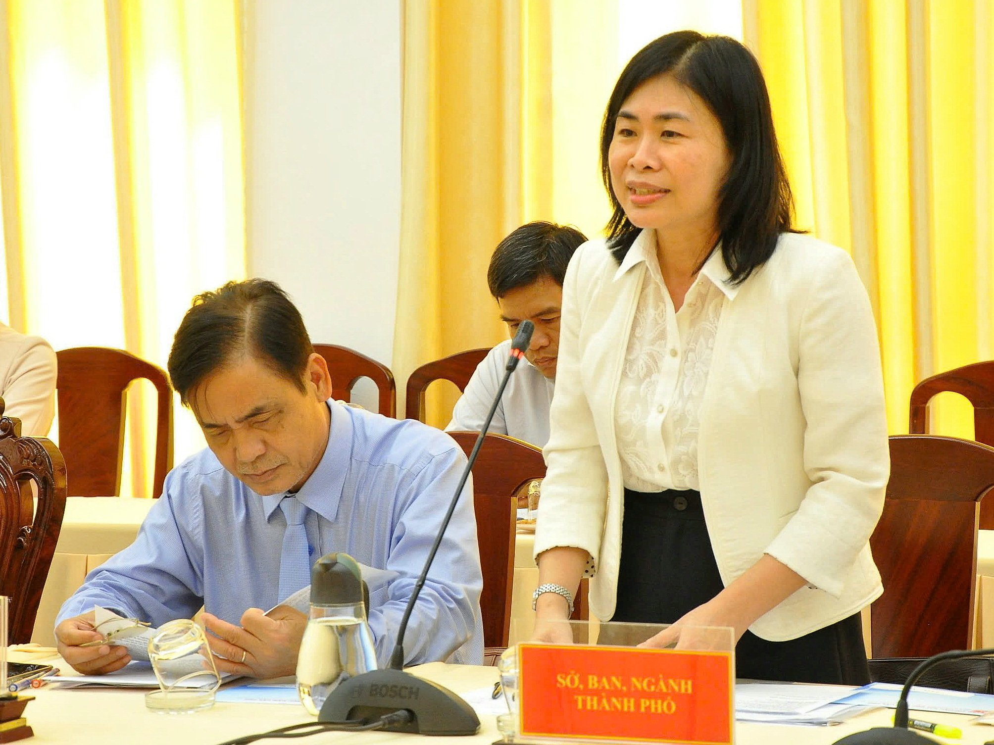 Bà Nguyễn Ngọc Việt Nga - Phó Giám đốc Sở Y tế TP. Cần Thơ phát biểu tại lễ ký kết.