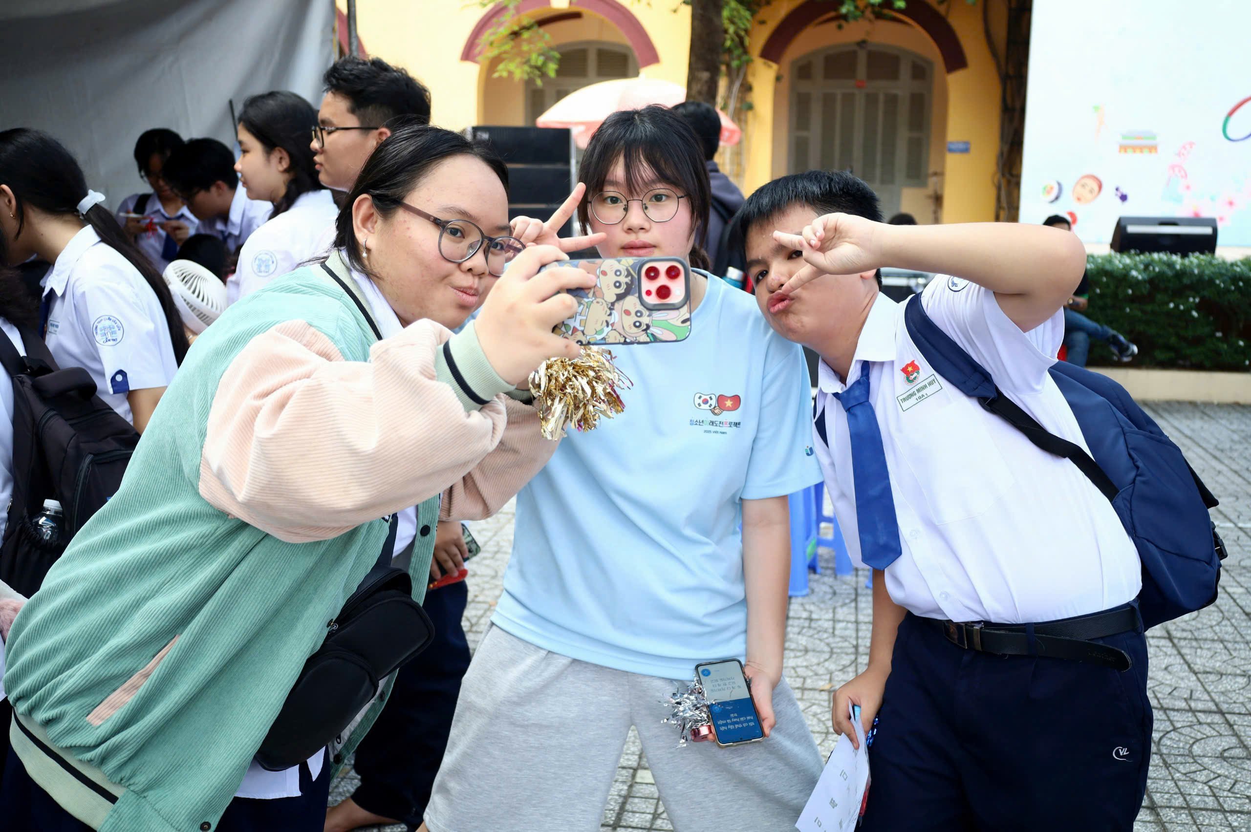 Hình ảnh tại chương trình giao lưu giữa học sinh Cần Thơ và Hàn Quốc. Ảnh: Trang Phạm.
