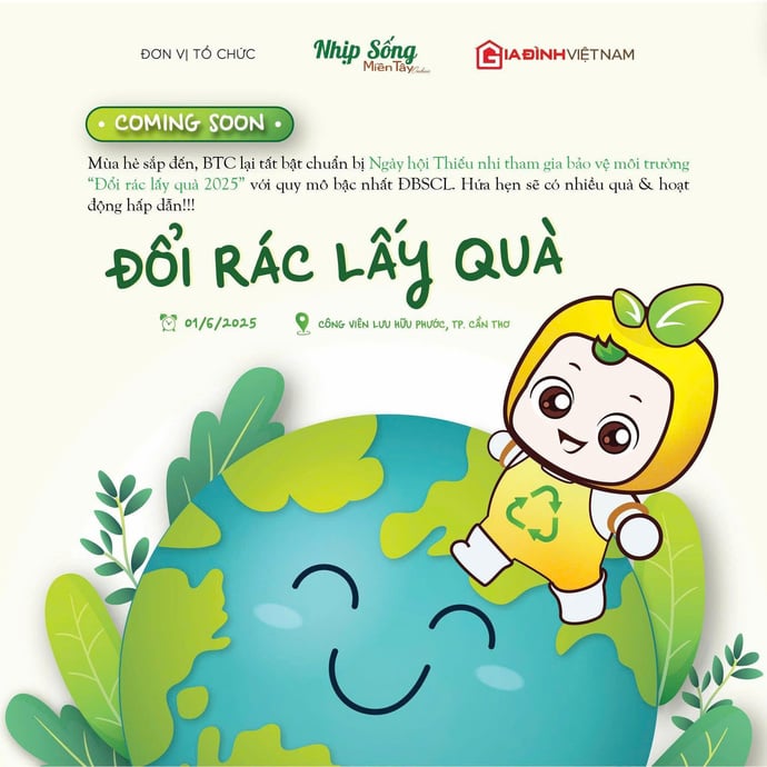 Chương trình Đổi rác lấy quà do Văn phòng đại diện Tạp chí Gia đình Việt Nam tại Thành phố Cần Thơ tổ chức