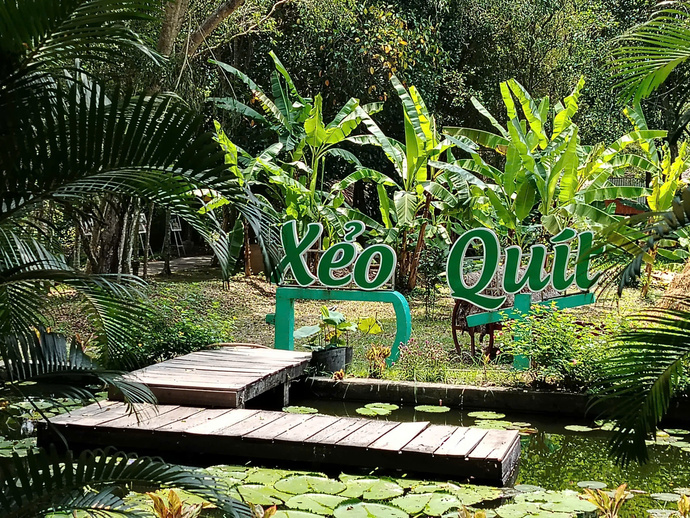 Hoà mình vào hơi thở xanh tại Xẻo Quít. Ảnh: Thúy Hiền
