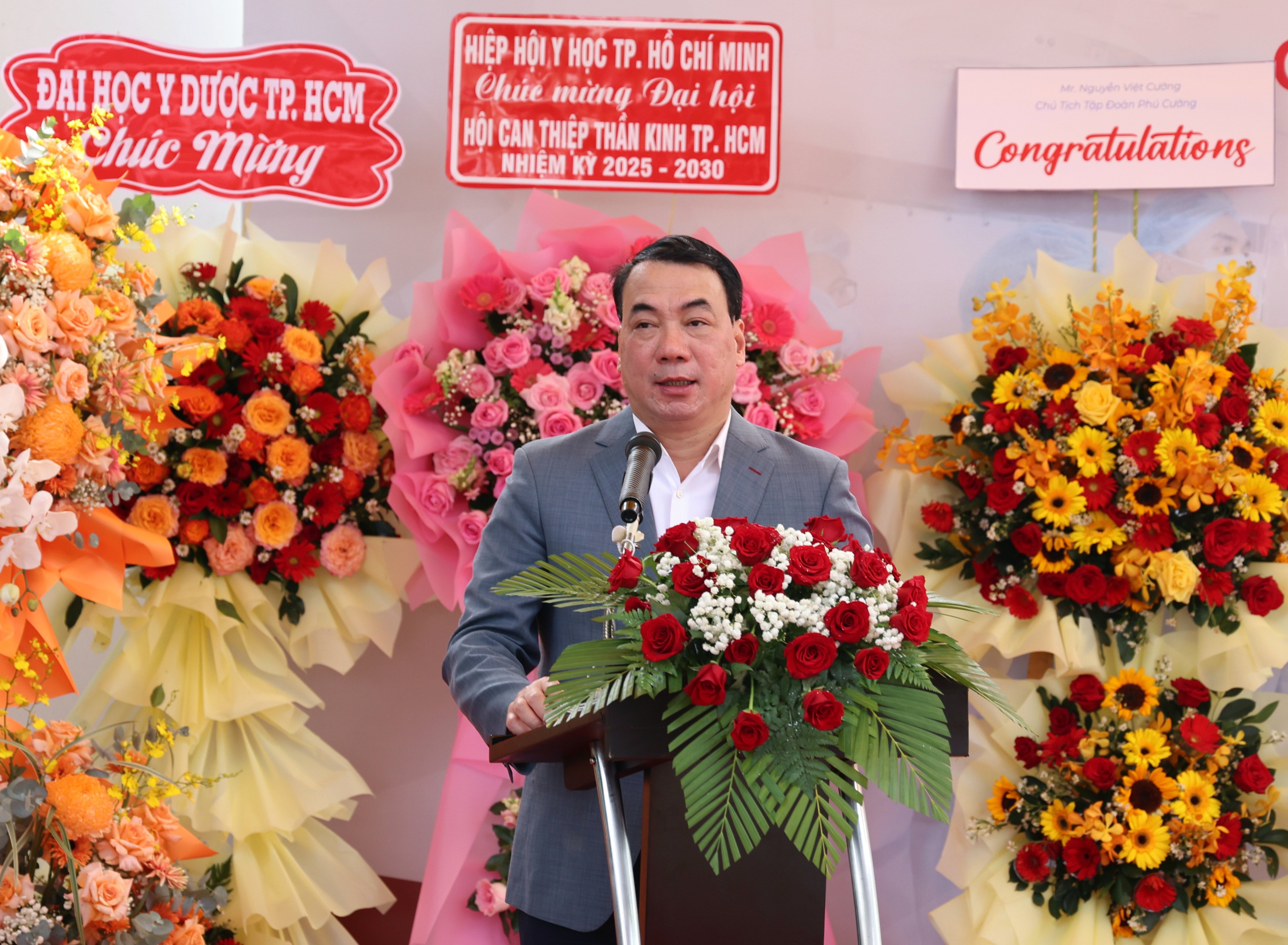 TS. Nguyễn Ngô Quang - Cục trưởng Cục Khoa học công nghệ và đào tạo, Bộ Y tế phát biểu chỉ đạo tại lễ khánh thành.