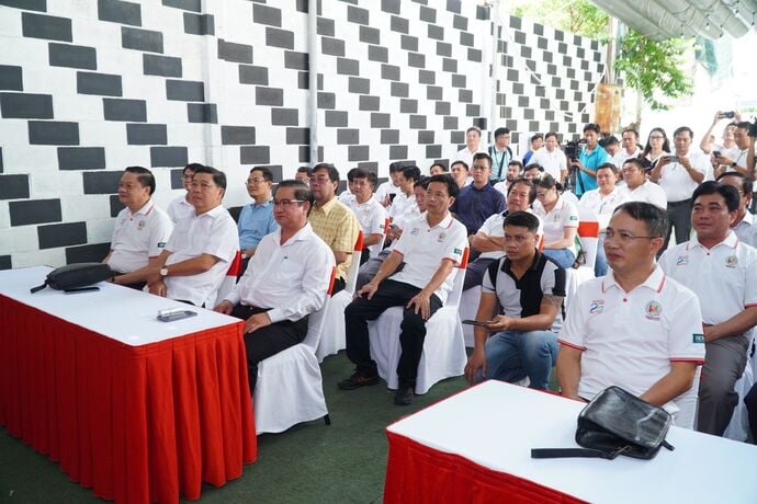 Quang cảnh tại buổi lễ khai mạc giải Bida báo chí lần thứ 16 năm 2024 (Ảnh: Trần Tú)