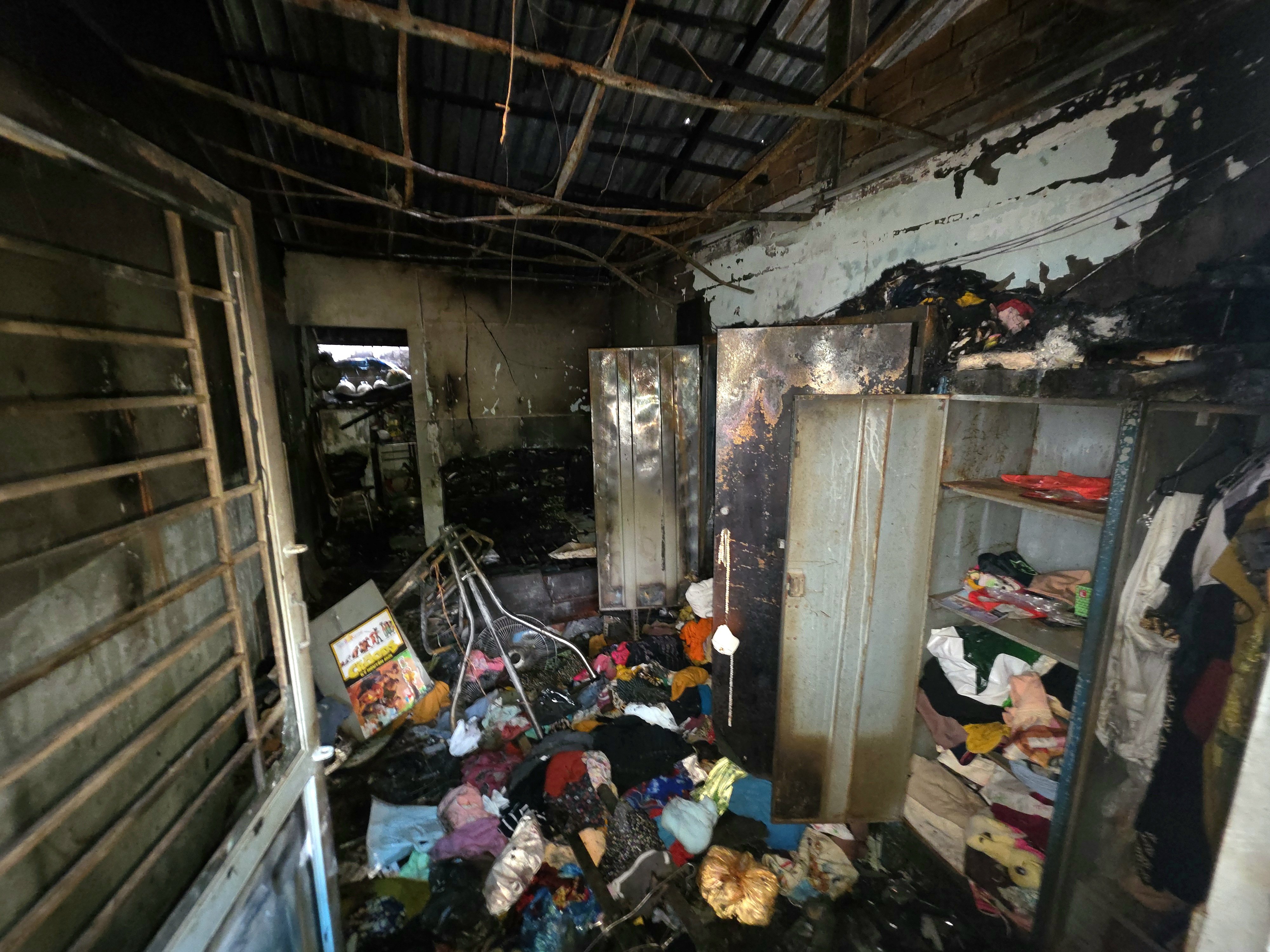 Hiện trường vụ cháy.