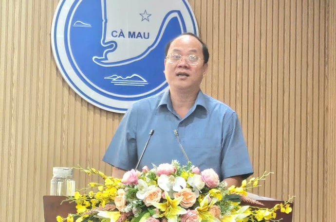 Ông Nguyễn Hồ Hải, Bí thư Tỉnh ủy Cà Mau, Trưởng Ban chỉ đạo phát biểu tại Hội nghị.