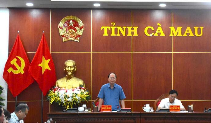 Ông Nguyễn Hồ Hải – Bí thư Tỉnh ủy Cà Mau phát biểu chỉ đạo.