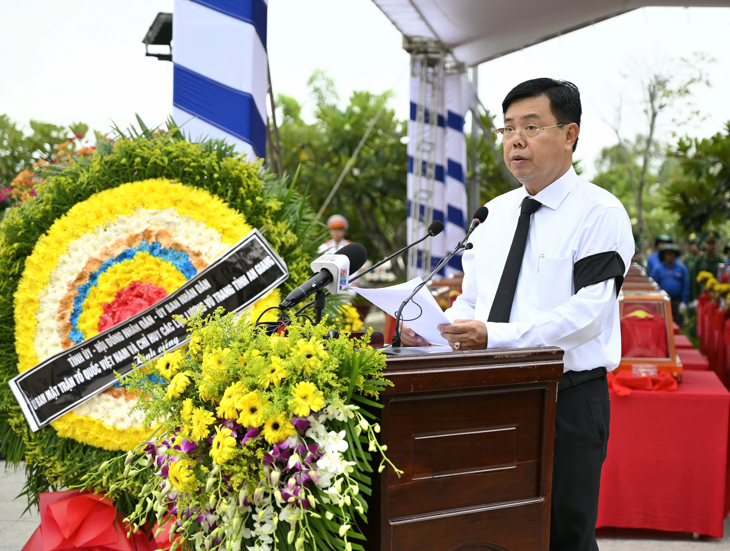 Ông Nguyễn Tiến Hải - Bí thư Tỉnh ủy An Giang phát biểu tại buổi lễ.