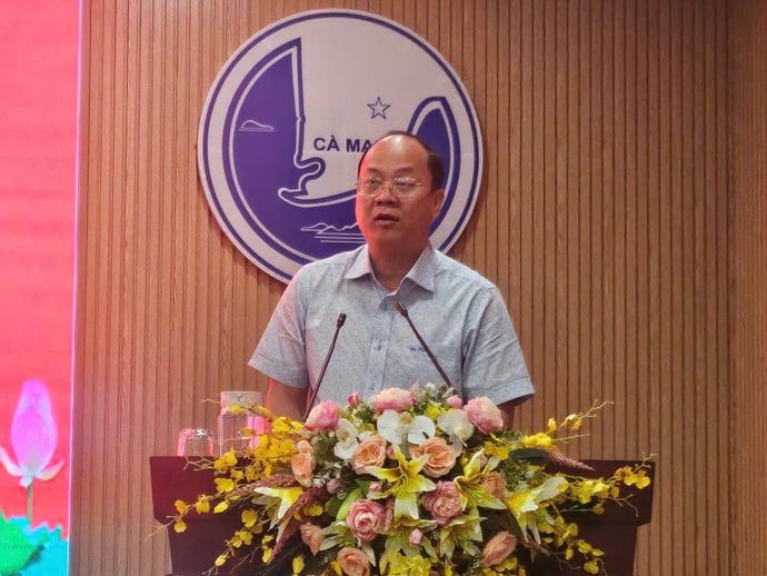 Bí thư Tỉnh ủy Cà Mau Nguyễn Hồ Hải phát biểu chỉ đạo tại buổi lễ.