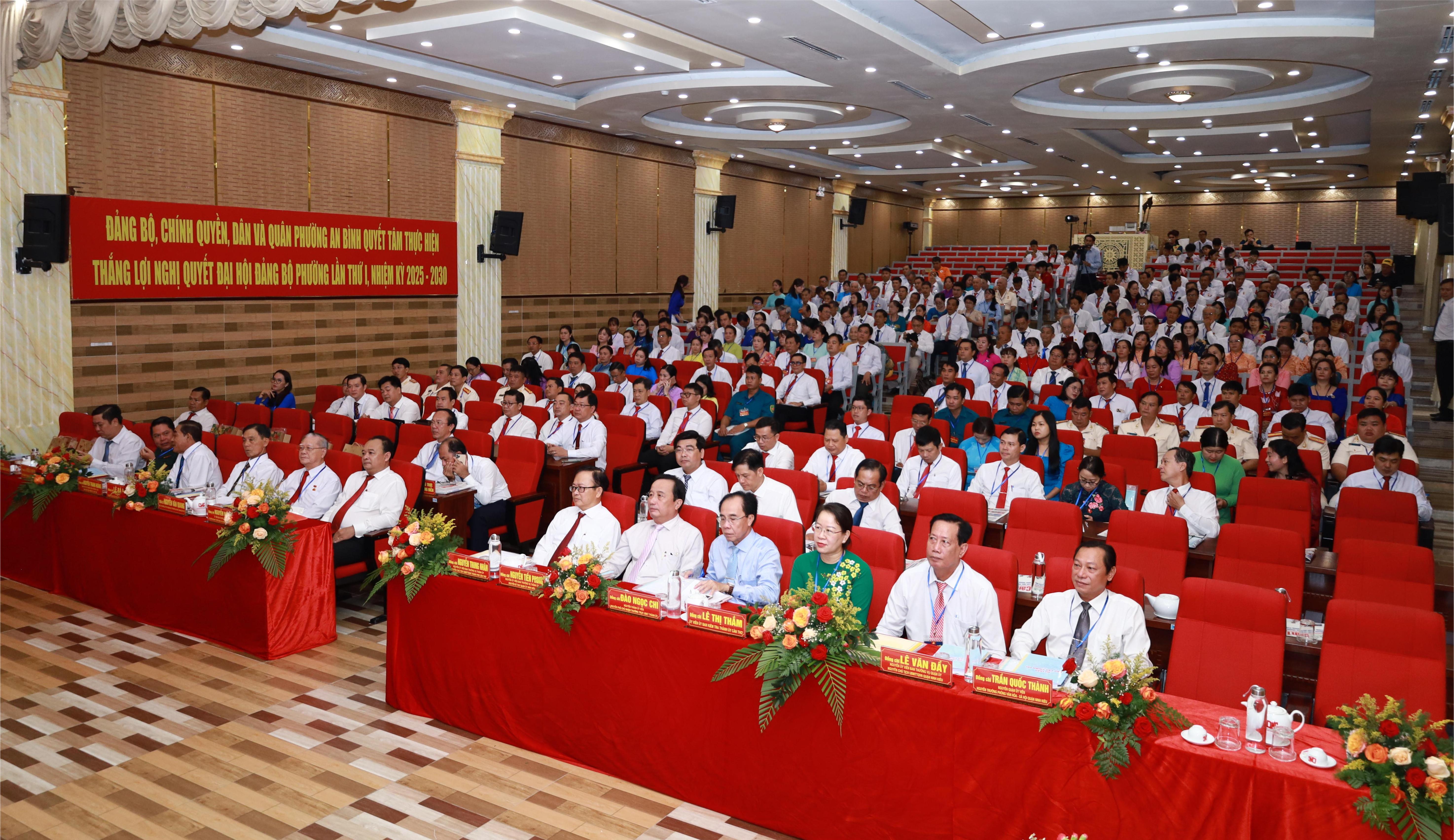 Quang cảnh Đại hội đại biểu Đảng bộ phường An Bình lần thứ I, nhiệm kỳ 2025 - 2030.