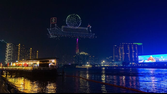 Theo tiết lộ của BTC, màn trình diễn của 1.000 drone tại sự kiện sẽ vô cùng đặc sắc. Đây cũng là drone show lớn nhất từ trước tới nay ở Tây Ninh. (Ảnh: COREX)