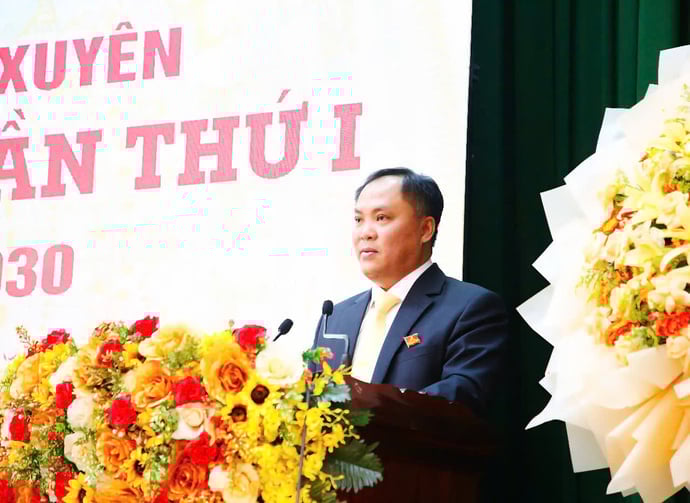 Ông Ngô Thanh Toàn phát biểu tại đại hội