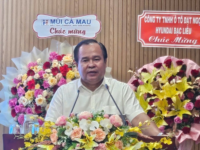 Ông Nguyễn Minh Luân Phó Chủ tịch UBND tỉnh Cà Mau phát biểu chỉ đạo tại Hội nghị Thúc đẩy Chuyển đổi số trong doanh nghiệp.