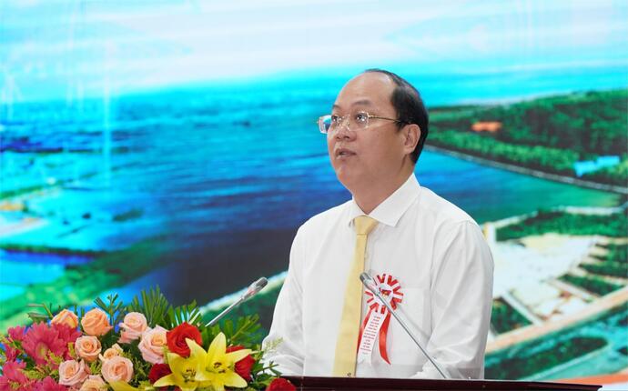 Ông Nguyễn Hồ Hải - Bí thư tỉnh Cà Mau ôn lại kỷ niệm 80 năm Cách mạng Tháng Tám và Quốc khánh 2/9.