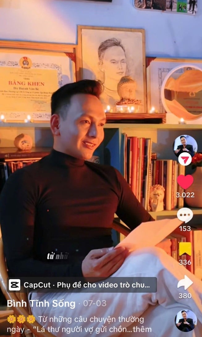 Phong thái đỉnh đạc, trưởng thành, từng trải thường thấy của Bình Tĩnh Sống trong series “Từ những câu chuyện thường ngày” đang gây chú ý trên TikTok.
