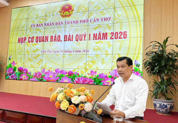 Phó Giám đốc Sở Văn hoá, Thể thao và Du lịch TP Cần Thơ Lê Minh Tuấn thông tin về các hoạt động tổ chức Giỗ Tổ Hùng Vương và Lễ hội Bánh dân gian Nam Bộ lần thứ XIII năm 2026.