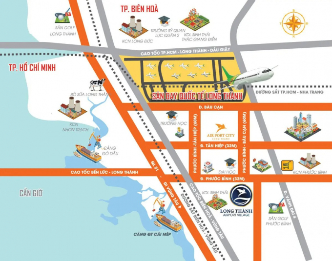 Long Thanh airport will be an airport of grade 4F or higher according to ICAO standards.