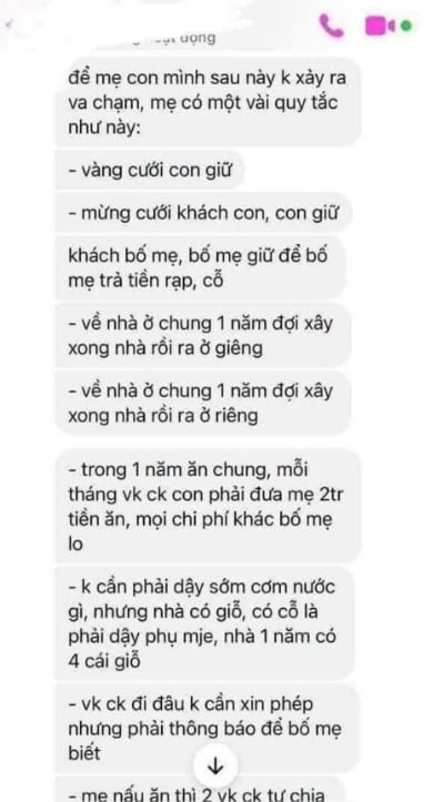 Gallery - Đoạn tin nhắn quy tắc gia đình của mẹ chồng gửi cho con dâu tương lai gây sốt cộng đồng mạng - image 2