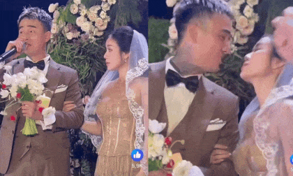 Hóa thân thành cô dâu chú rể, Cindy Lư và Đạt G công khai khóa môi ngọt ngào giữa chốn đông người