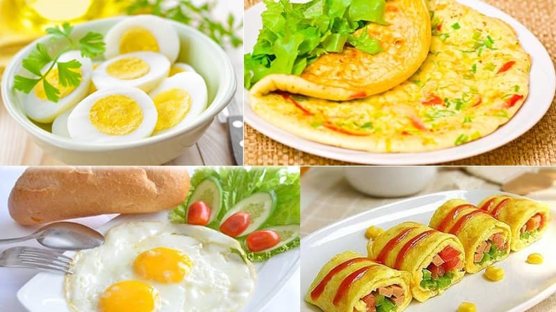 Trứng luộc và trứng ốp la 2