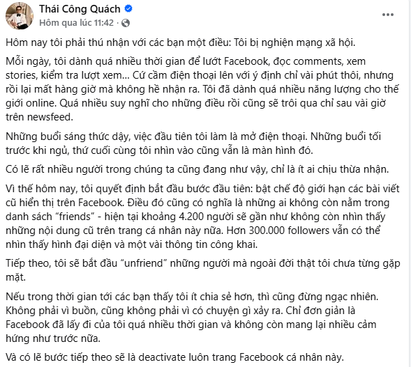 Một thú vui giải trí khiến NTK Thái Công muốn rời xa mạng xã hội, nghe lý do giật mình- Ảnh 3.