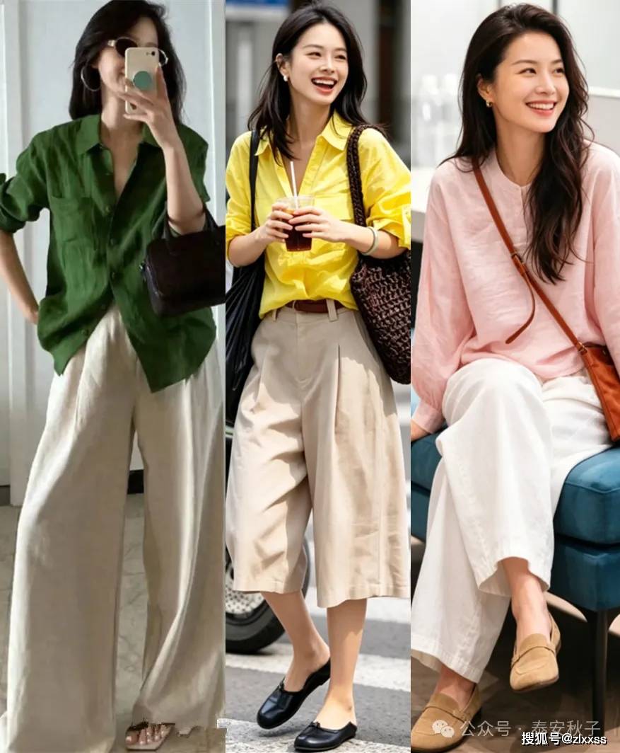 Gallery - Sự kết hợp kinh điển áo sơ mi rộng thùng thình + quần ống rộng đang rất được ưa chuộng; phụ nữ 40 và 50 diện trang phục này rất lịch lãm và sành điệu - image 9