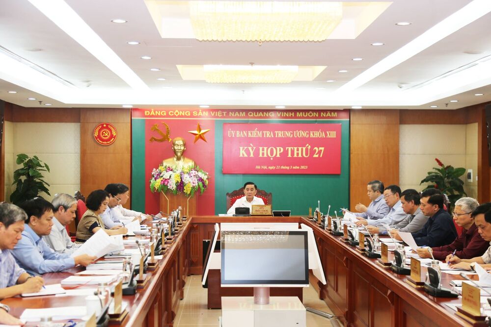 ng Trần Cẩm Tú, Chủ nhiệm Ủy ban Kiểm tra (UBKT) Trung ương chủ trì kỳ họp thứ 27 của UBKT Trung ương