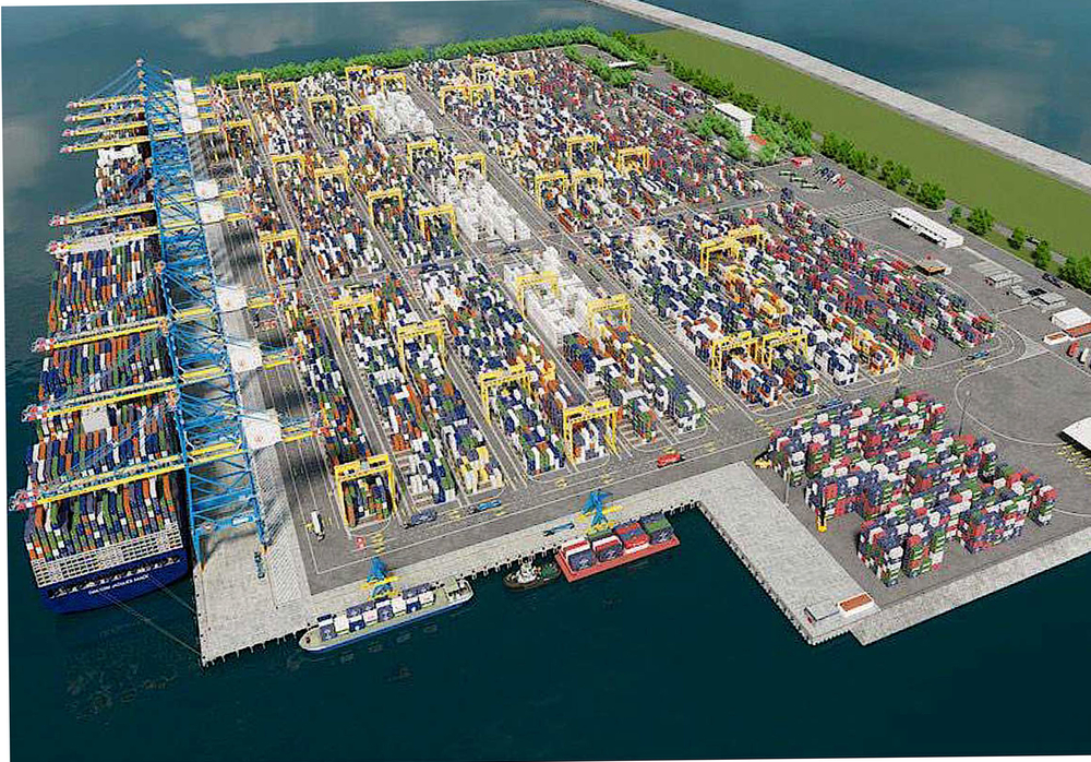 Mô hình bến số 5 và số 6 Cảng cửa ngõ quốc tế Hải Phòng do HATECO làm chủ đầu tư
