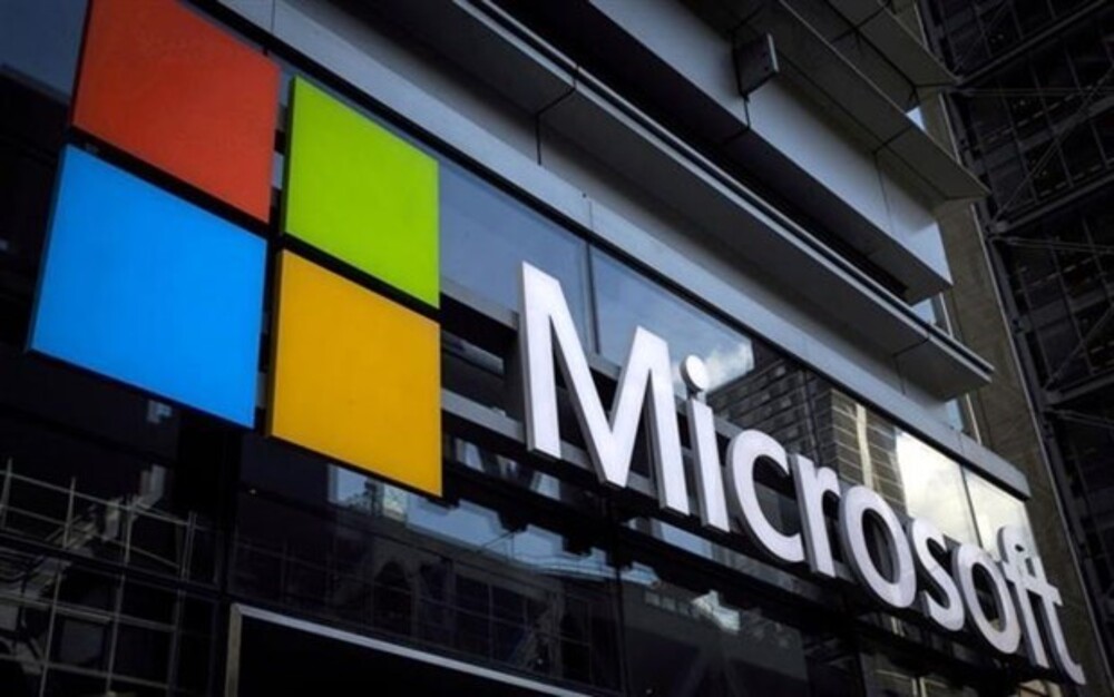 Bảng hiệu Microsoft (Ảnh: Thông tấn xã Việt Nam)