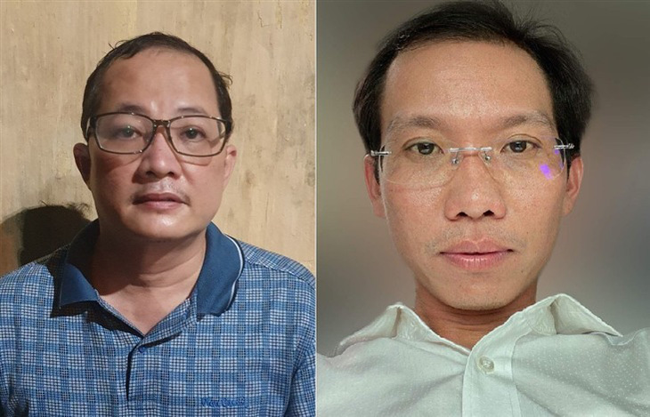 Cựu Giám đốc Bệnh viện TP. Thủ Đức Nguyễn Minh Quân (bìa trái) và Nguyễn Văn Lợi, người được Quân giao quản lý 4 công ty sân sau để thao túng hoạt động đấu thầu