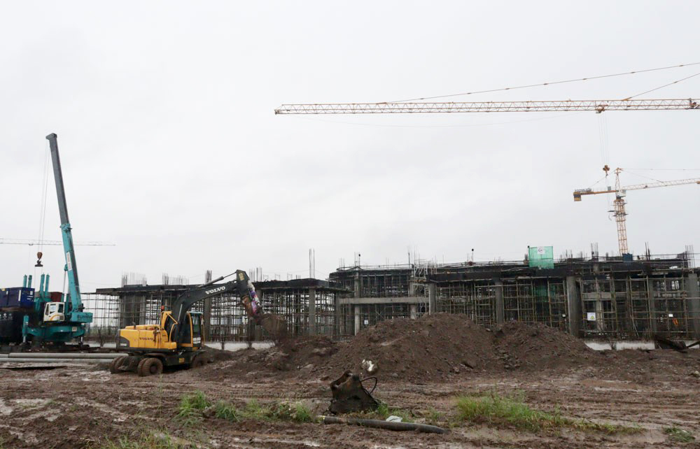 Dự án đầu tư xây dựng Trung tâm Chính trị - Hành chính thành phố Hải Phòng đã thực hiện vượt tiến độ 60 ngày so với kế hoạch. Ảnh: Cổng TTĐT Hải Phòng