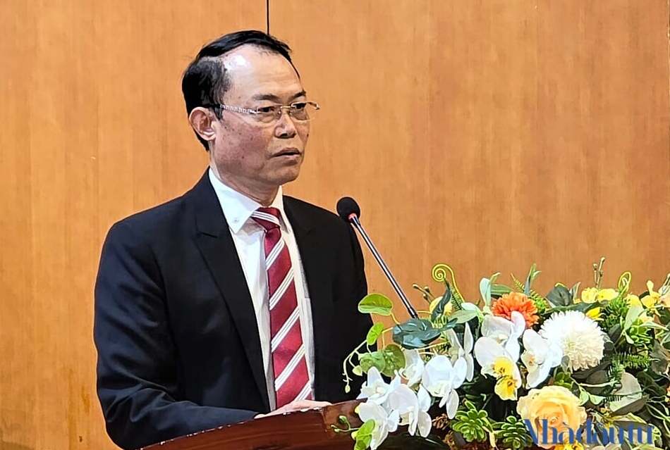 Ông Đỗ Văn Bình, Chủ tịch HĐQT Sudico phát biểu tại đại hội. Ảnh Khánh An.