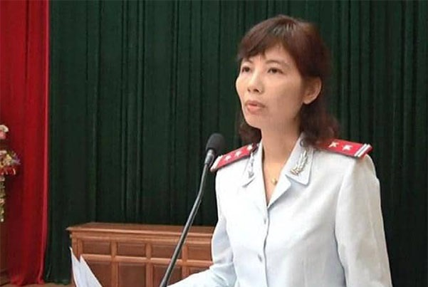 Bà Nguyễn Thị Kim Anh vi phạm nghiêm trọng trong quá trình thanh tra ở Vĩnh Tường. Ảnh: VT.