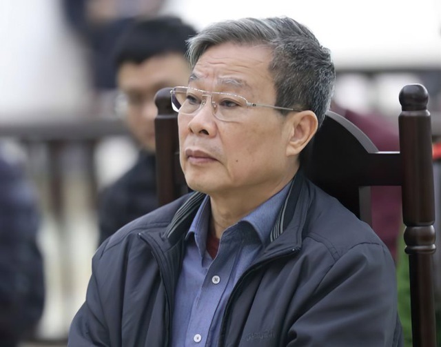 Cựu Bộ trưởng Nguyễn Bắc Son tại phiên sơ thẩm. Ảnh: TS.
