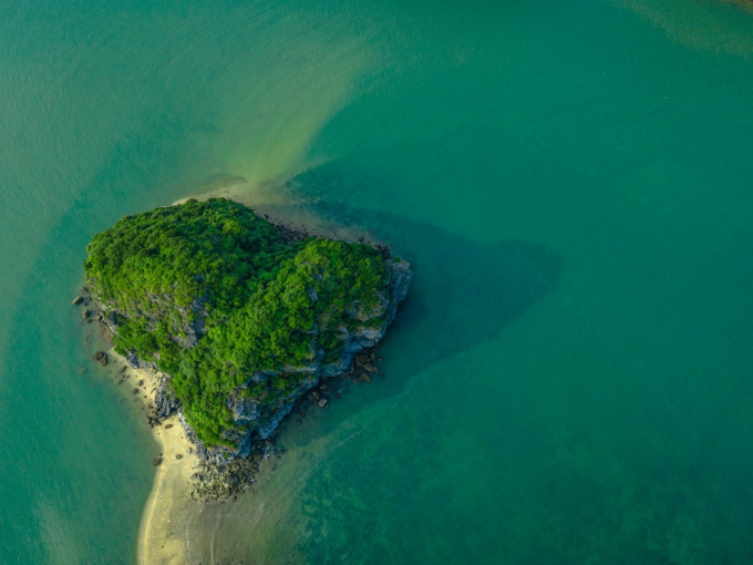 Đảo ngọc Cát Bà 'đốn tim' du khách với những mảng màu xanh hòa quyện - Ảnh: Ngô Trần Hải An