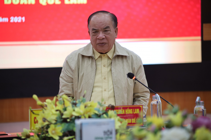 Ông Nguyễn Hồng Lam, Chủ tịch Hội đồng quản trị Tập đoàn Quế Lâm. Ảnh: Hoàng Anh.