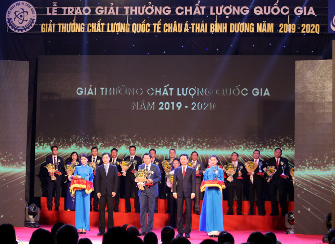 Tập đoàn Quế Lâm được vinh danh tại Lễ trao Giải thưởng Chất lượng Quốc gia và Giải thưởng Chất lượng Quốc tế Châu Á - Thái Bình Dương năm 2019, 2020. Ảnh: I Lích.