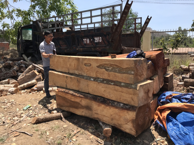 Tang vật gỗ đã được đưa về Hạt Kiểm lâm huyện Krông Pa để xử lý.