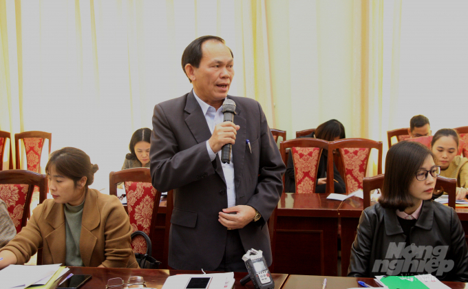 Đại diện Sở LĐTB&XH tỉnh Lai Châu phát biểu thảo luận tại Hội thảo.