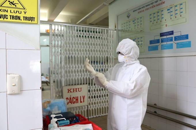 Có 2 trường hợp trờ về từ Hàn Quốc nghi nhiễm Covid-19, đang được cách ly tại Bệnh viện Việt Tiệp Hải Phòng: Ảnh: BVVT.
