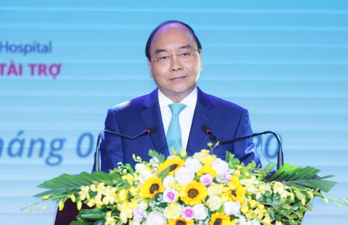 Thủ tướng Nguyễn Xuân Phúc phát biểu tại lễ kỷ niệm sáng 27/2. Ảnh: VGP/Quang Hiếu. 