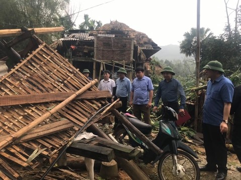 Ngôi nhà sập đổ hoàn toàn tại xã Đại Đồng huyện Yên Bình