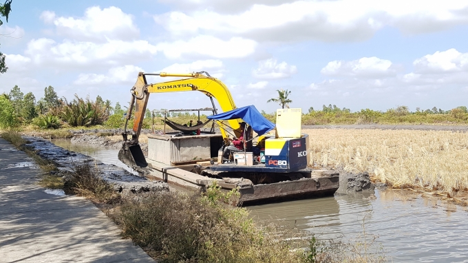 Các hệ thống kênh, gạch cần được nạo vết, nhằm đảm bảo nguồn nước phục vụ cho sản xuất của nông dân. Ảnh: Trọng Linh.