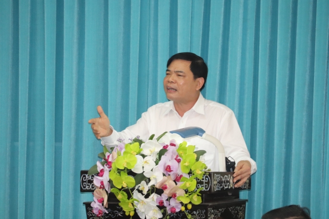 Bộ trưởng Nguyễn Xuân Cường: Dự báo sớm và chủ động giúp giảm thiểu thiệt hại. Ảnh: Minh Đảm.