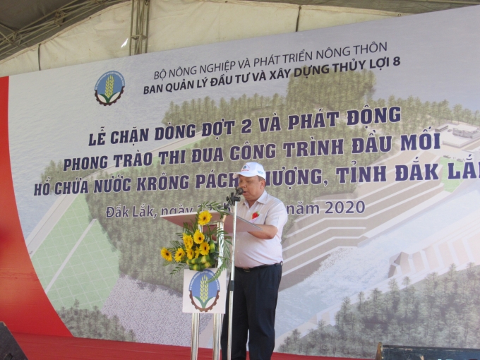 Ông Mai Quang Vượng phát biểu tại buổi lễ.