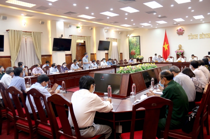Đoàn công tác Bộ Y tế làm tỉnh Bình Thuận về công tác phòng, chống dịch bệnh Covid-19. Ảnh: NT