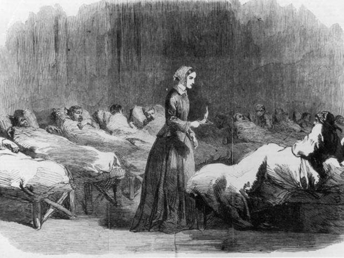 Bức tranh vẽ lại cảnh một y tá chăm sóc cho các bệnh nhân nhiễm dịch hạch trong đại dịch “Cái chết đen”. Ảnh: Arcgis.