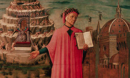 Hình ảnh thi hào Dante vẫn uy nghiêm trong đời sống tinh thần người Ý.