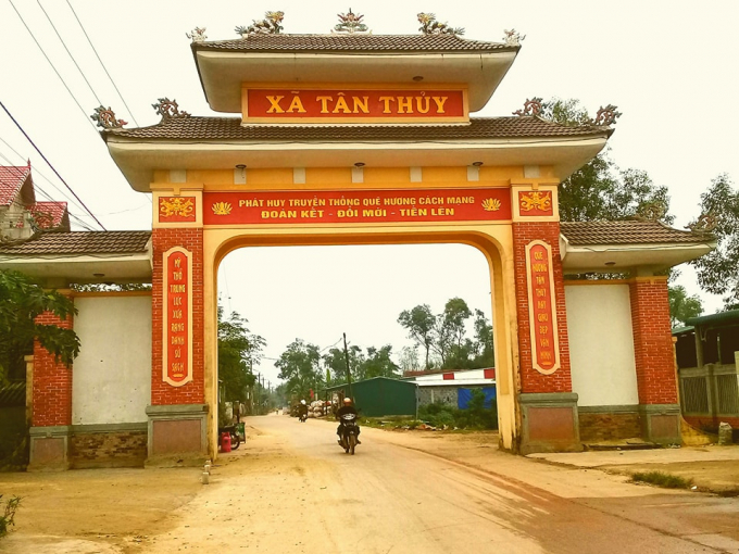 Đường vào xã NTM Tân Thủy, huyện Lệ Thủy.