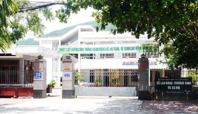 Sở LĐ - TB &XH Bình Định, nơi ông Trương Hải Ân công tác trước đây. Ảnh: Vũ Đình Thung.