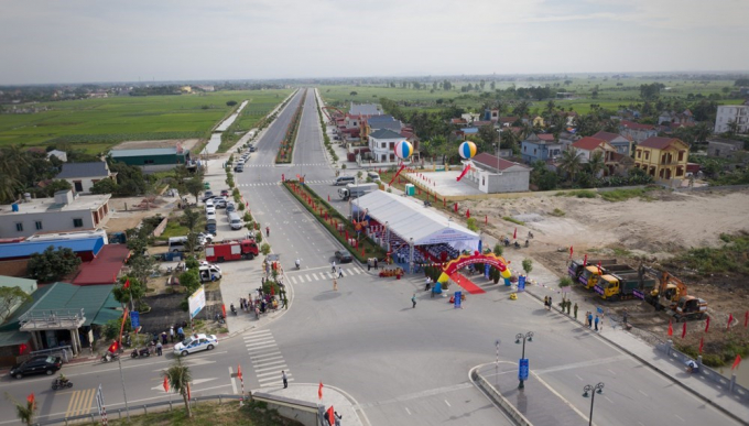 Động thổ Dự án đầu tư xây dựng tuyến đường nối từ cầu Lạng Am, xã Lý Học, huyện Vĩnh Bảo đến đường bộ ven biển (1.400 tỷ) ngày 10/5.Ảnh: Hoàng Tùng.