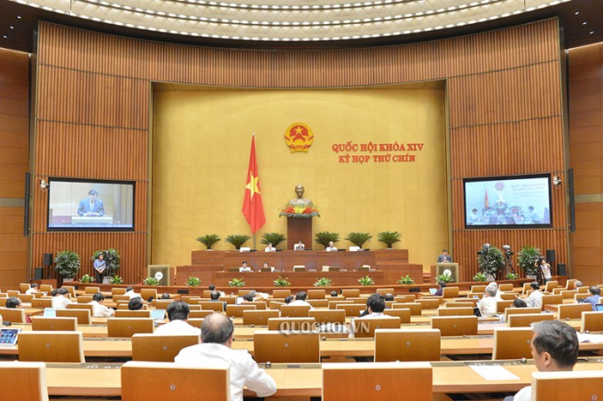 Quốc hội nghe và thảo luận trực tuyến dự thảo Nghị quyết về miễn giảm thuế sử dụng đất nông nghiệp, giai đoạn 2021-2025. Ảnh: Quochoi.vn.